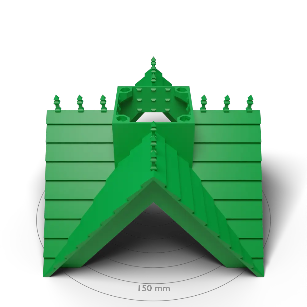 Roof Top With Ridge Finials