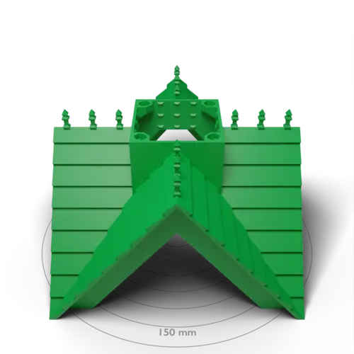 Roof Top With Ridge Finials