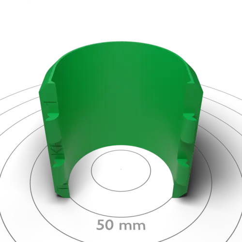 Chamfered Short Arch Wide Band