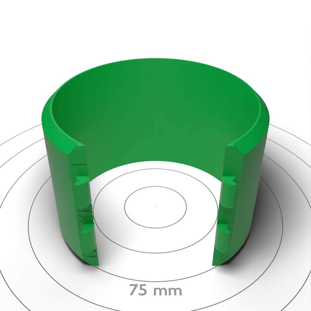 Chamfered 75mm Wide Band