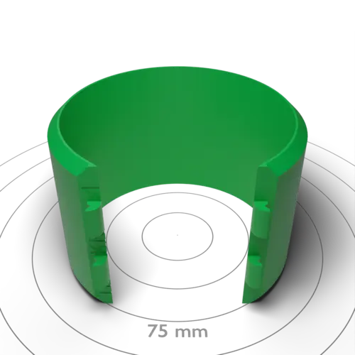 Chamfered 75mm Wide Band