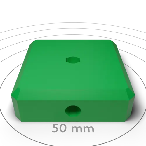 Chamfered Flat Handle Topper With Single Clip