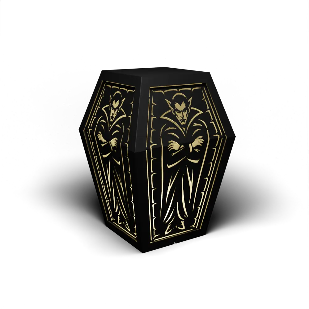 Halloween D Companion – Dracula stood in coffin