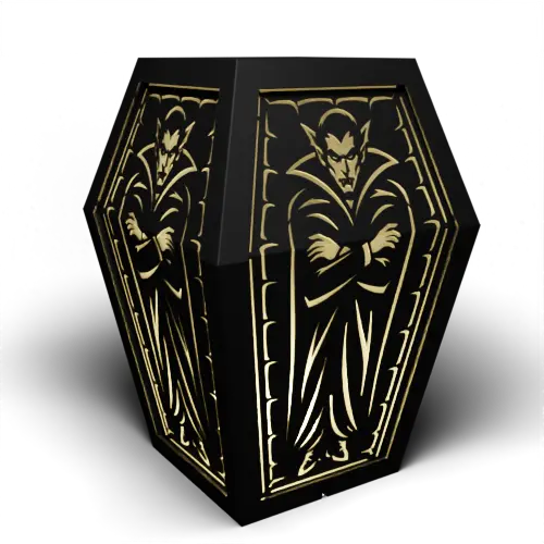 Halloween D Companion – Dracula stood in coffin