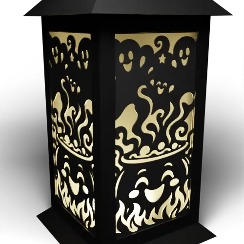 Cauldron with Playful Ghosts