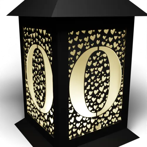 Letter O Surrounded by Hearts