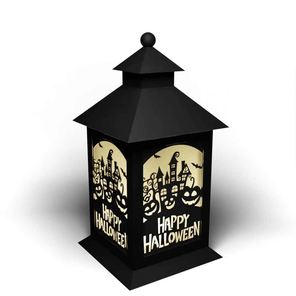 Spooky Haunted House with Pumpkins