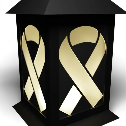 Shining Cancer Ribbon