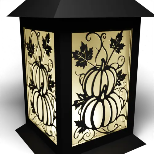 2 Pumpkins with Maple Leaves