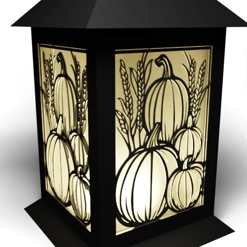 Four Pumpkins with Corn