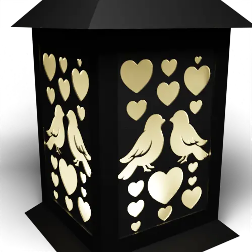 Heart Columns LoveBirds Inverted