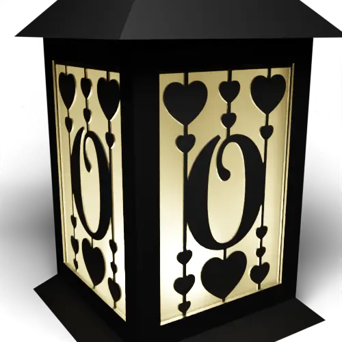 Heart Columns L.O.V.E Letter O
