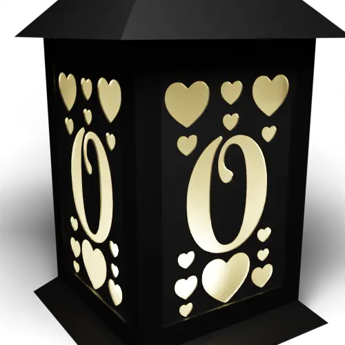 Heart Columns L.O.V.E Letter O Inverted