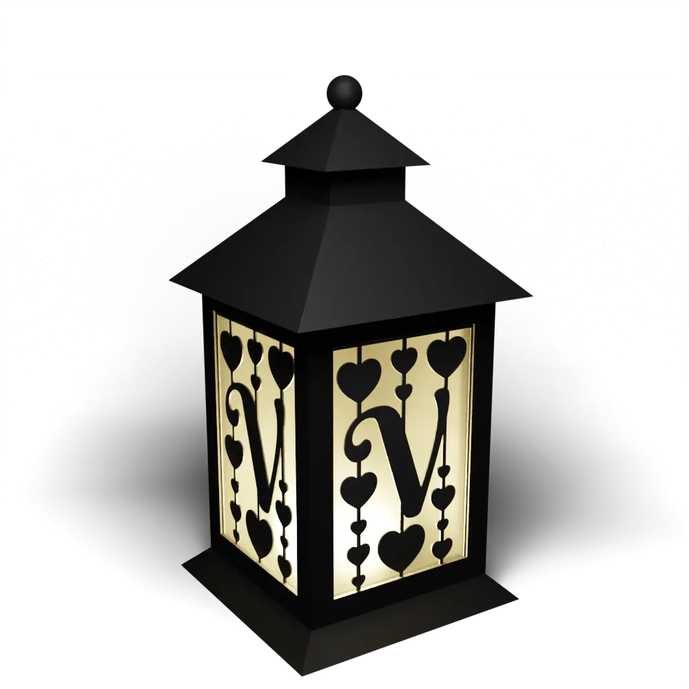 Heart Columns L.O.V.E Letter V