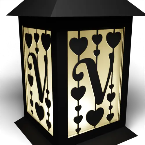 Heart Columns L.O.V.E Letter V