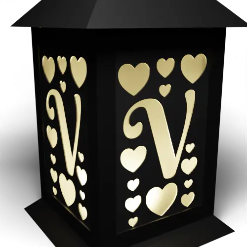 Heart Columns L.O.V.E Letter V Inverted