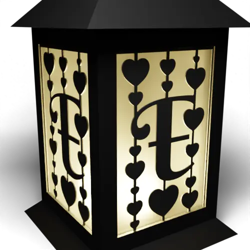 Heart Columns L.O.V.E Letter E