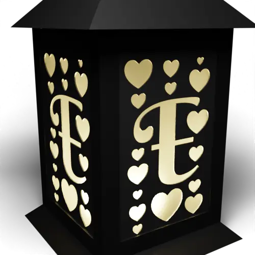 Heart Columns L.O.V.E Letter E Inverted