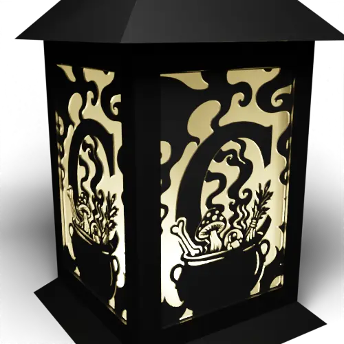 Halloween C Letter - Cauldron