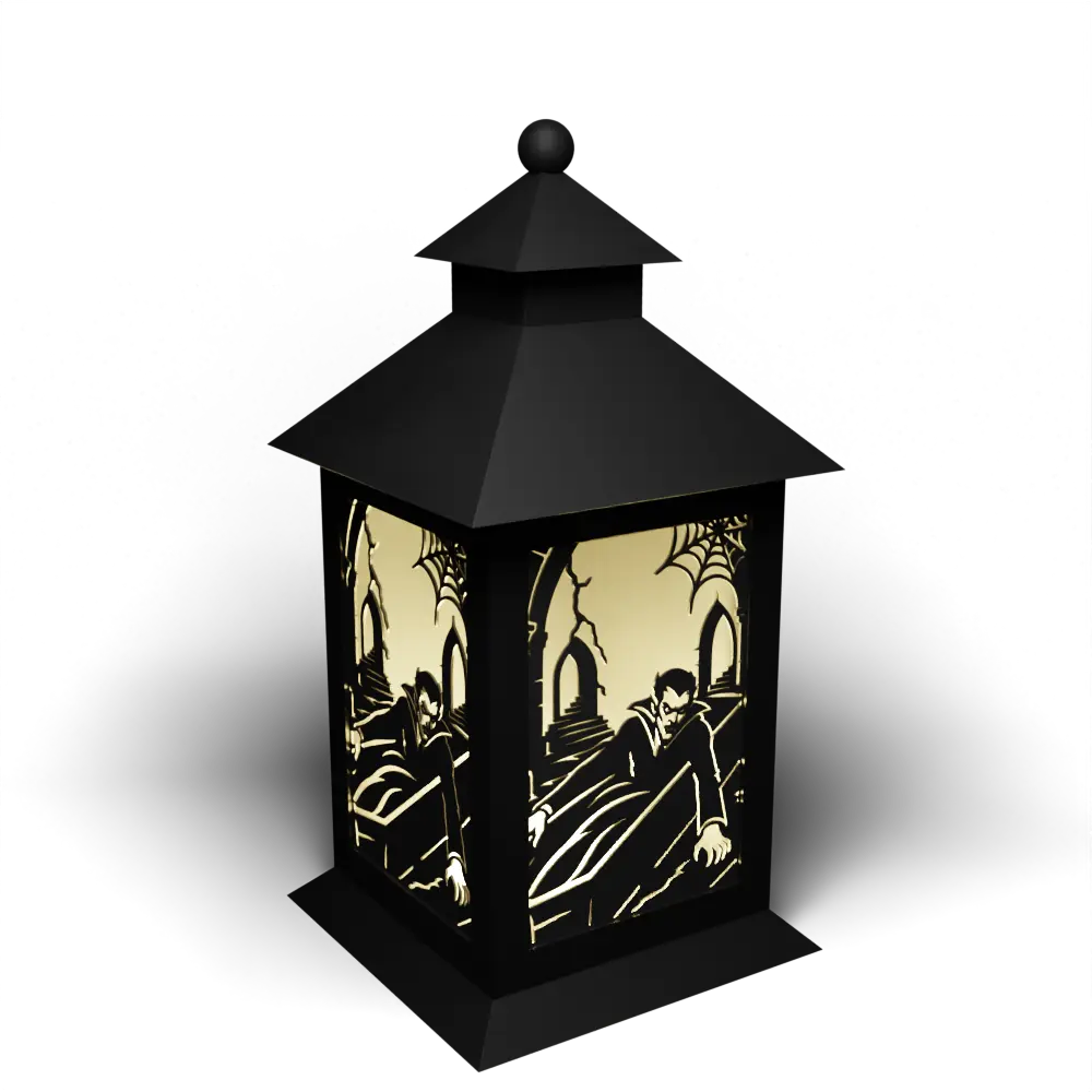 Halloween D Companion – Dracula sitting in coffin
