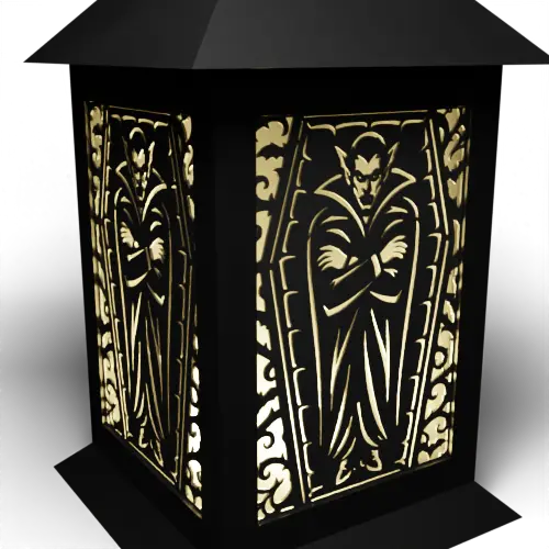 Halloween D Companion – Dracula stood in coffin – Tiny