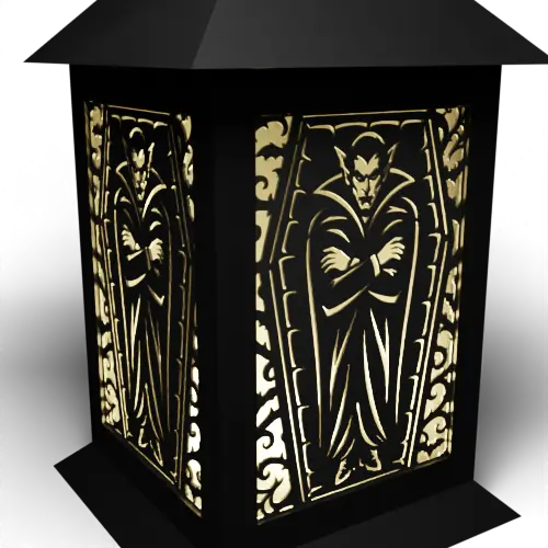 Halloween D Companion – Dracula stood in coffin – Original