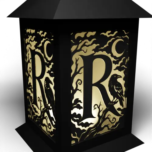 Halloween R Letter - Raven