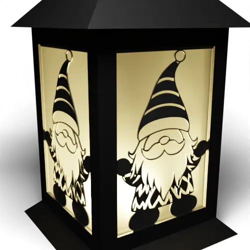 Christmas Gnome with a thin striped hat
