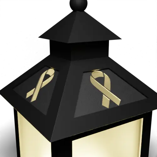Shining Cancer Ribbon