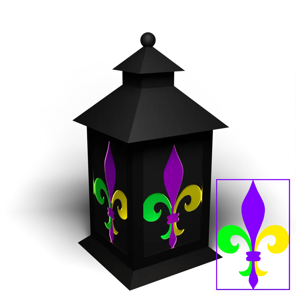 Fleur de Lis Colour Backing Panel