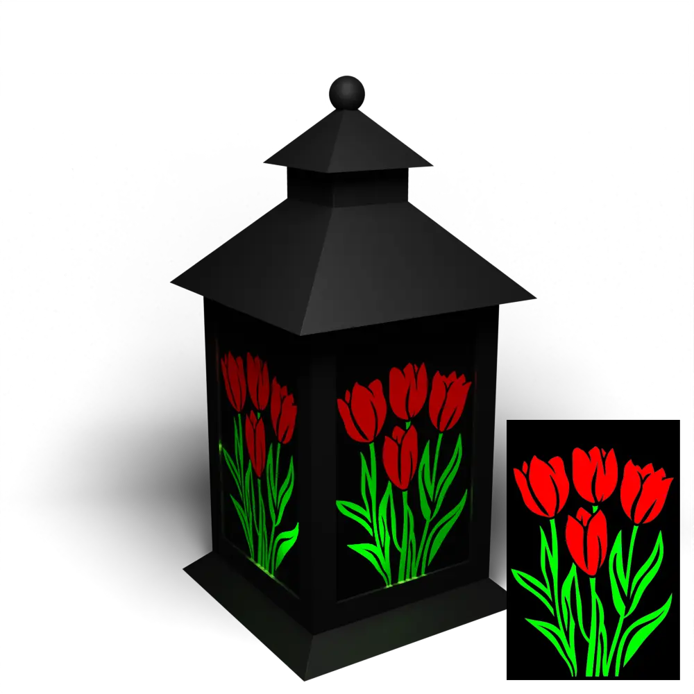 Four Tulips Colour Backing Panel