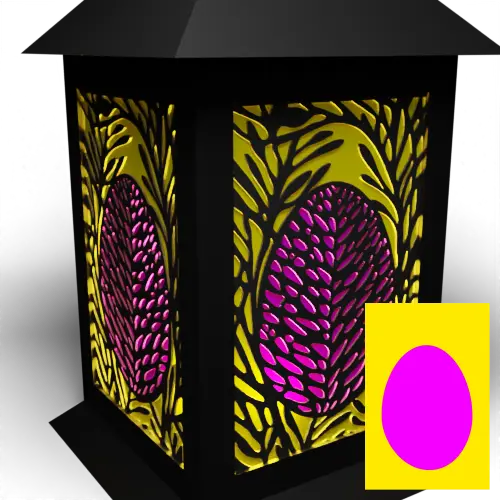 Egg Shape Colour Backing Panel