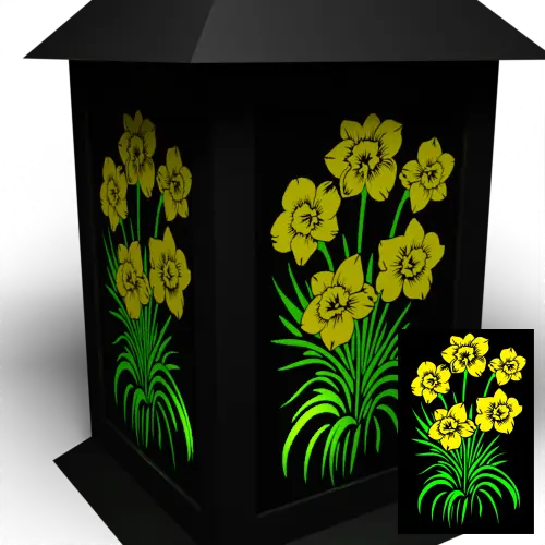5 Daffodils Colour Backing Panel
