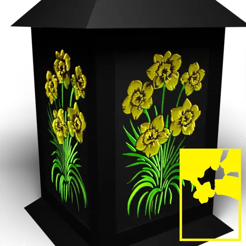 5 Daffodils 2 Colour Panel Part B
