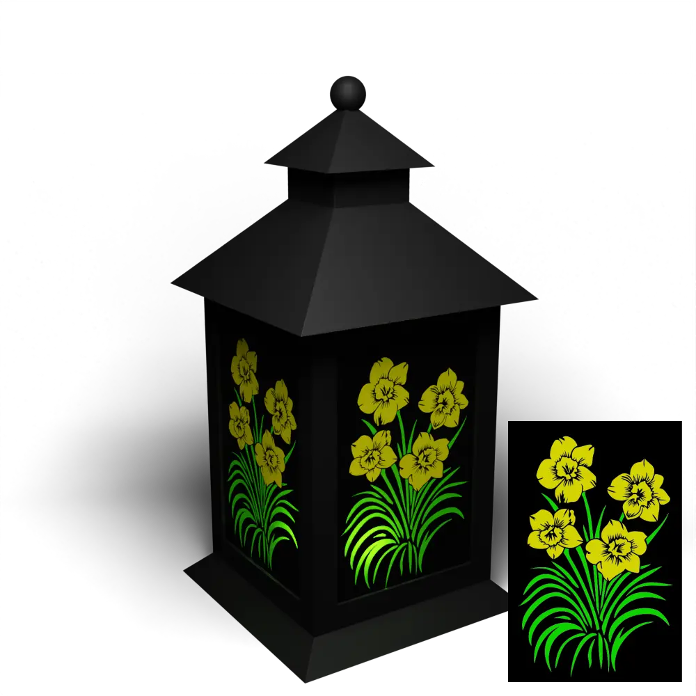 Four Daffodils AMS Colour Backing Panel