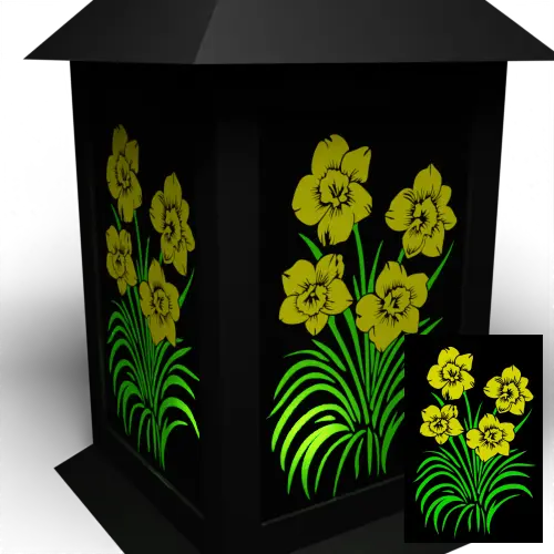Four Daffodils AMS Colour Backing Panel