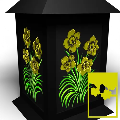 4 Daffodils 2 Colour Panel Part A