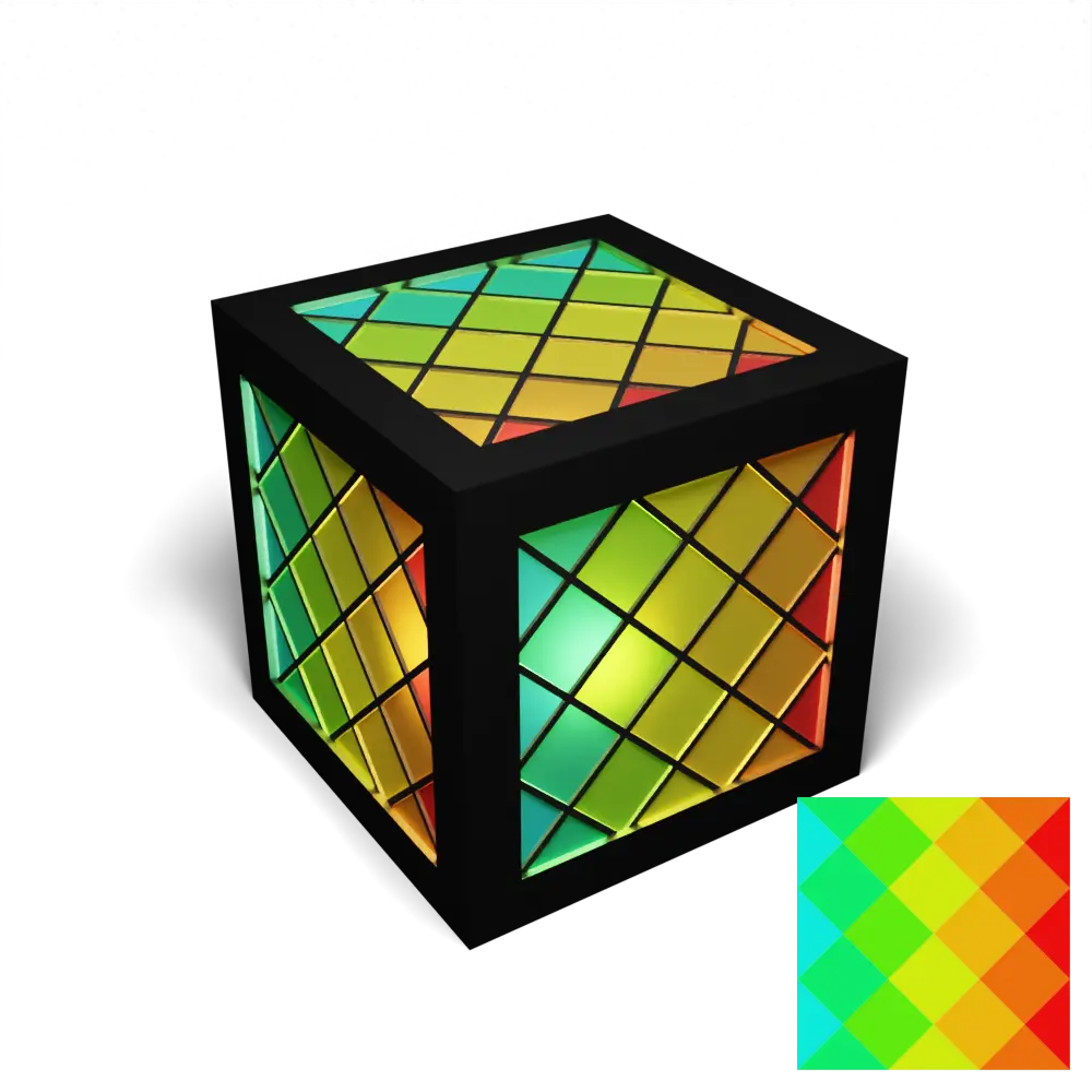 Squares Offset Multicolour Panel