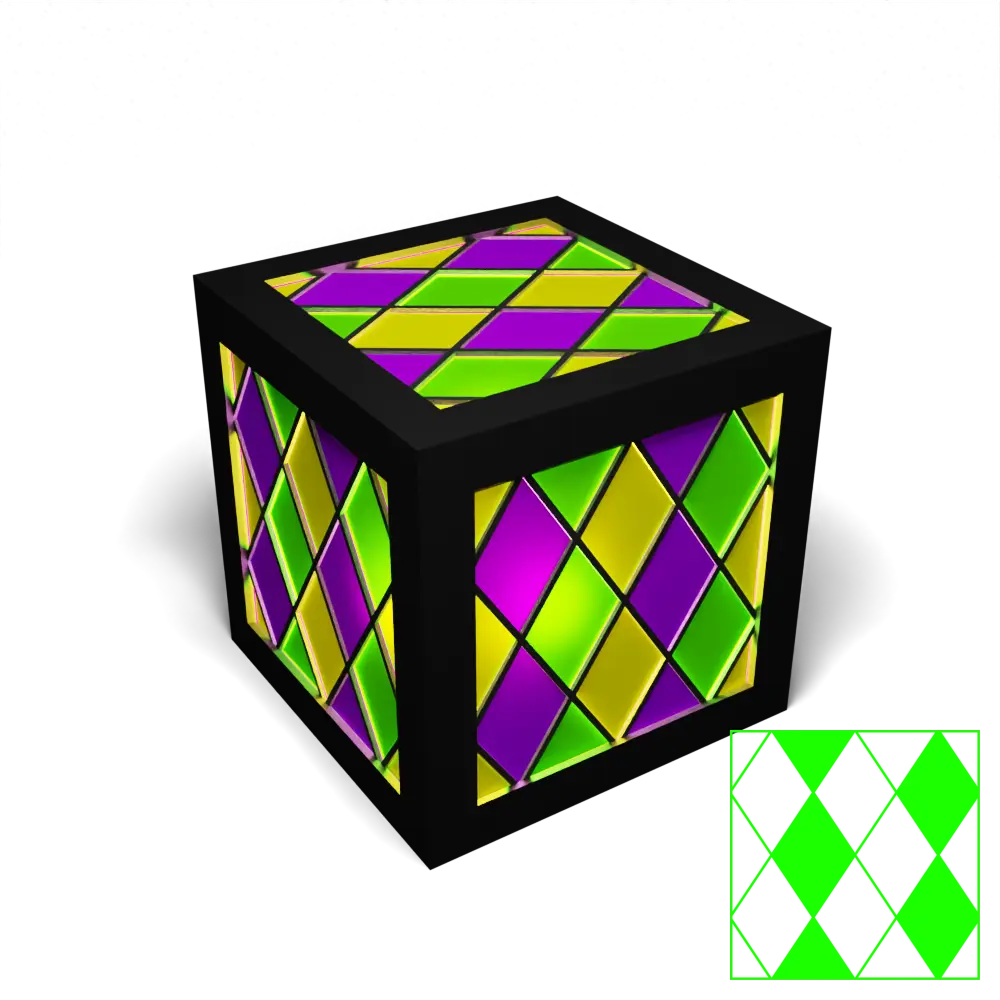 3 Colour Diamonds Right (Part C)