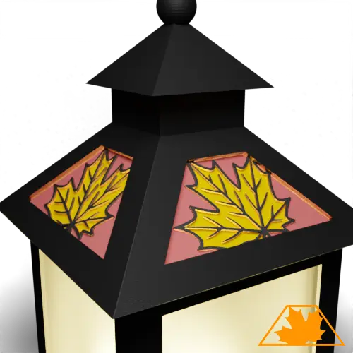 Maple Lit 1 Leaf Up Surround